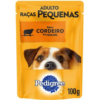 Ração Úmida Pedigree Sachê Cordeiro ao Molho para Cães Adultos de Raças Pequenas Ração Úmida Pedigree Sachê Cordeiro ao Molho para Cães Adultos de Raças Pequenas