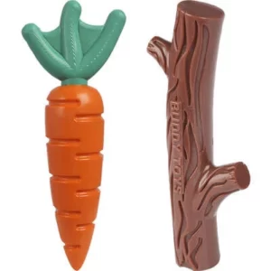 Brinquedo Buddy Toys Nylon Kit Queridinhos Cenoura e Graveto para Cães
