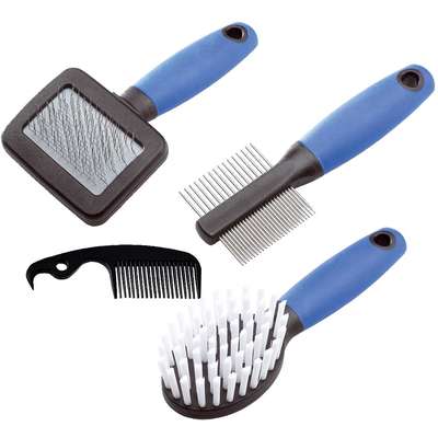 Kit Ferplast com Escova, Pente e Rasqueadeira Gro 5998 Kit Ferplast com Escova, Pente e Rasqueadeira Gro 5998