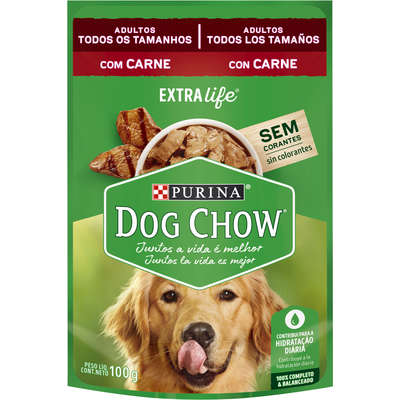 Ração Úmida Nestlé Purina Dog Chow Sachê Carne para Cães Adultos Ração Úmida Nestlé Purina Dog Chow Sachê Carne para Cães Adultos