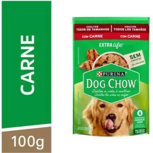 Ração Úmida Nestlé Purina Dog Chow Sachê Carne para Cães Adultos