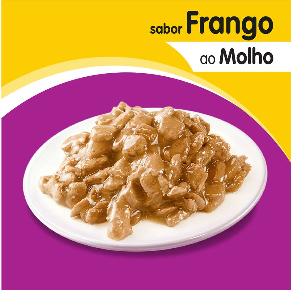 Ração Úmida Whiskas Sachê Frango ao Molho para Gatos Adultos